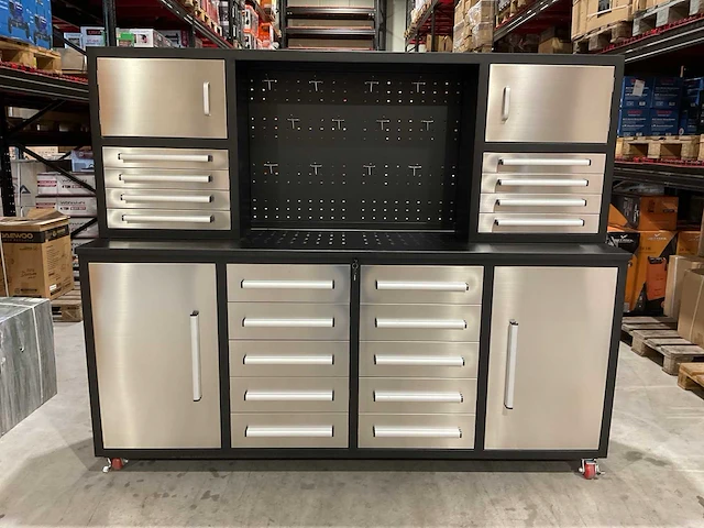 2025 stahlworks 7-18-01c rvs / zilver handvat gereedschapkast verrijdbaar - afbeelding 1 van  19