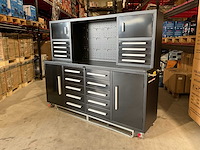 2025 stahlworks 7-18-01c zwart / zilver handvat gereedschapkast verrijdbaar - afbeelding 8 van  16