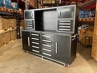 2025 stahlworks 7-18-01c zwart / zilver handvat gereedschapkast verrijdbaar - afbeelding 8 van  16