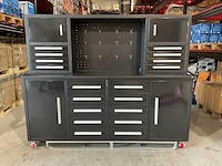 2025 stahlworks 7-18-01c zwart / zilver handvat gereedschapkast verrijdbaar - afbeelding 1 van  16