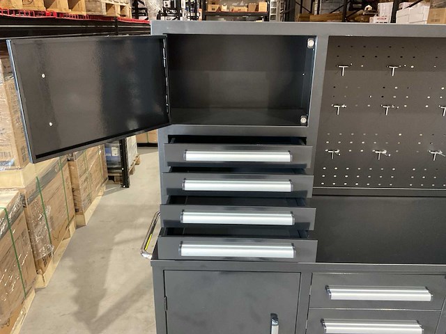 2025 stahlworks 7-18-01c zwart / zilver handvat gereedschapkast verrijdbaar - afbeelding 2 van  16