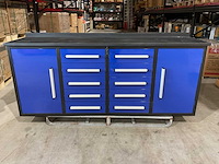 2025 stahlworks 7ft-10d 01b zwart/blauw gereedschapkast - afbeelding 6 van  13