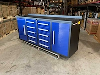 2025 stahlworks 7ft-10d 01b zwart/blauw gereedschapkast - afbeelding 1 van  13