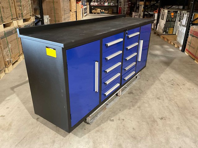 2025 stahlworks 7ft-10d 01b zwart/blauw gereedschapkast - afbeelding 8 van  13