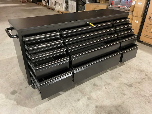 2025 stahlworks deluxe black 72 inch 15 laden werkbank - afbeelding 2 van  15