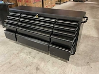2025 stahlworks deluxe black 72 inch 15 laden werkbank - afbeelding 3 van  15