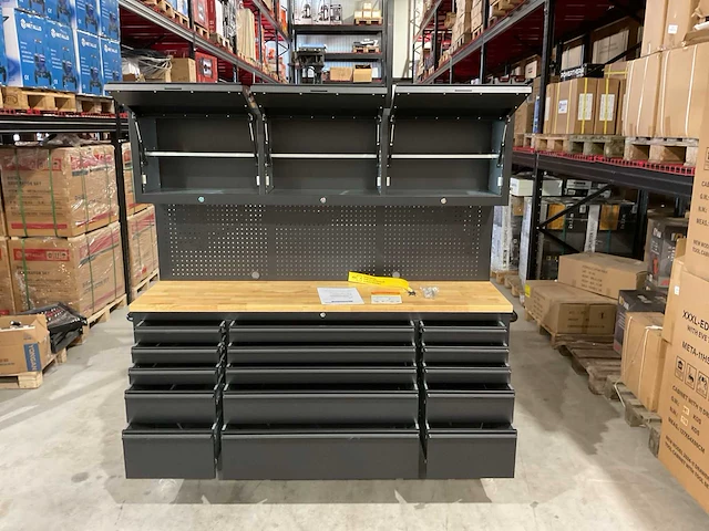 2025 stahlworks deluxe black 72 inch high 15 laden werkbank - afbeelding 2 van  20