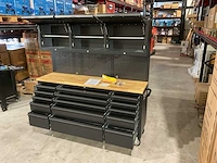 2025 stahlworks deluxe black 72 inch high 15 laden werkbank - afbeelding 1 van  20