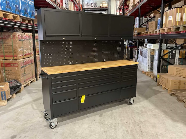 2025 stahlworks deluxe black 72 inch high 15 laden werkbank - afbeelding 12 van  20