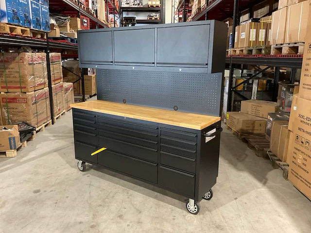 2025 stahlworks deluxe black 72 inch high 15 laden werkbank - afbeelding 19 van  20