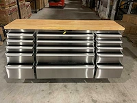 2025 stahlworks deluxe rvs 72 inch 15 laden werkbank - afbeelding 14 van  14