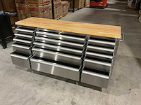 2025 stahlworks deluxe rvs 72 inch 15 laden werkbank - afbeelding 10 van  14