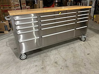 2025 stahlworks deluxe rvs 72 inch 15 laden werkbank - afbeelding 2 van  14