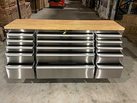 2025 stahlworks deluxe rvs 72 inch 15 laden werkbank - afbeelding 9 van  14
