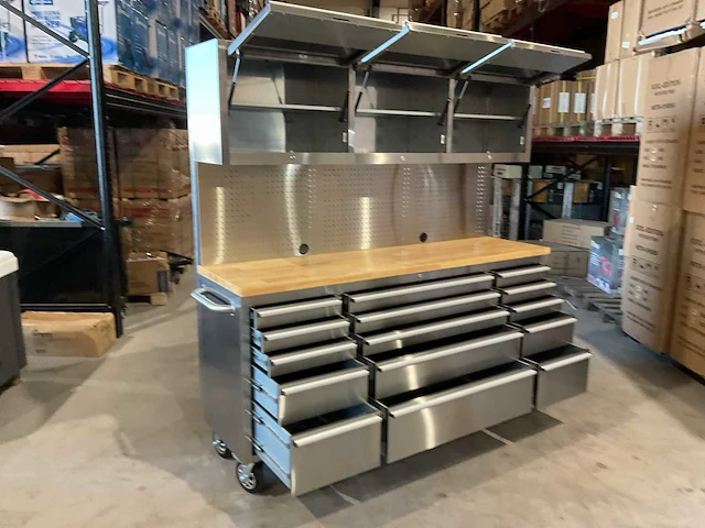 2025 stahlworks deluxe rvs 72 inch high 15 laden werkbank - afbeelding 5 van  19