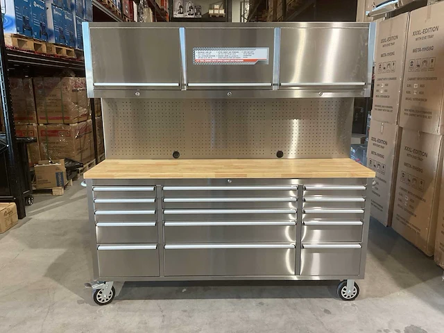 2025 stahlworks deluxe rvs 72 inch high 15 laden werkbank - afbeelding 12 van  19