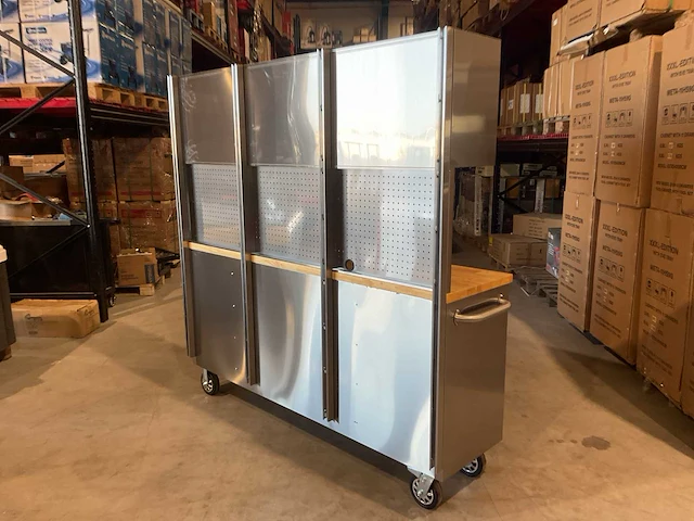 2025 stahlworks deluxe rvs 72 inch high 15 laden werkbank - afbeelding 16 van  19