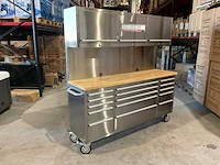 2025 stahlworks deluxe rvs 72 inch high 15 laden werkbank - afbeelding 17 van  19