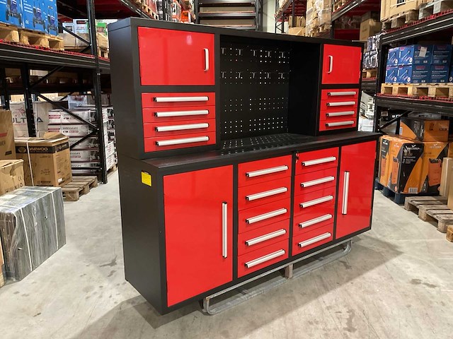 2025 stahlworks rood / zilver handvat 7-18 0/b gereedschapkast - afbeelding 3 van  18