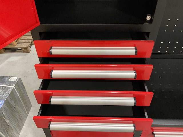 2025 stahlworks rood / zilver handvat 7-18 0/b gereedschapkast - afbeelding 12 van  18