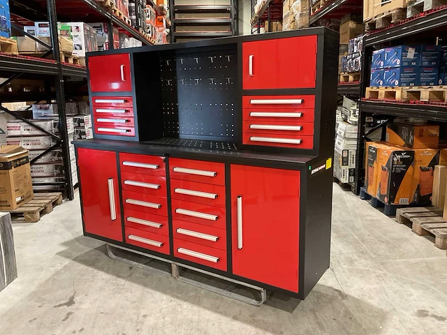 2025 stahlworks rood / zilver handvat 7-18 0/b gereedschapkast - afbeelding 10 van  18