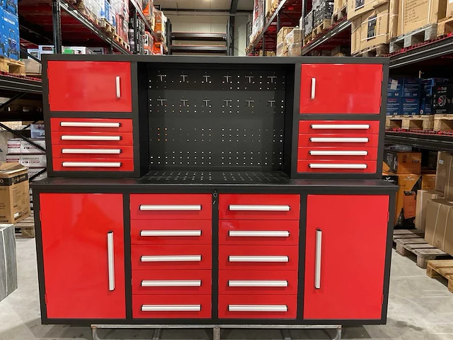 2025 stahlworks rood / zilver handvat 7-18 0/b gereedschapkast - afbeelding 1 van  18