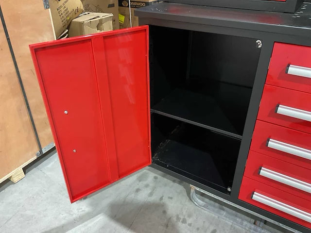 2025 stahlworks rood / zilver handvat 7-18 0/b gereedschapkast - afbeelding 16 van  18