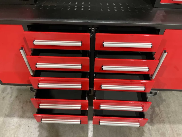 2025 stahlworks rood / zilver handvat 7-18 0/b gereedschapkast - afbeelding 17 van  18