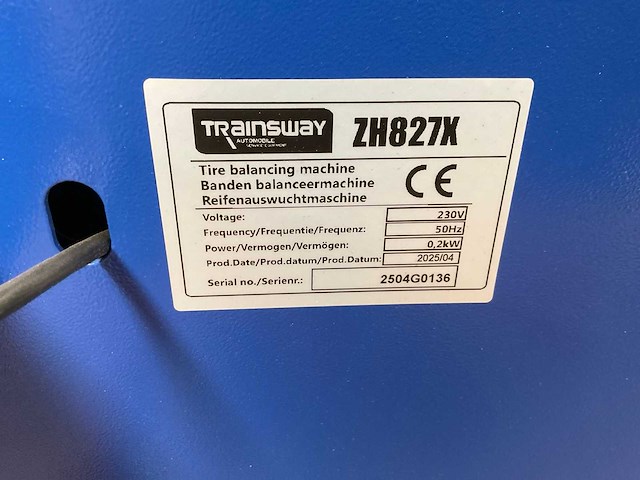 2025 trainsway zh827x banden balanceerapparaat - afbeelding 9 van  9