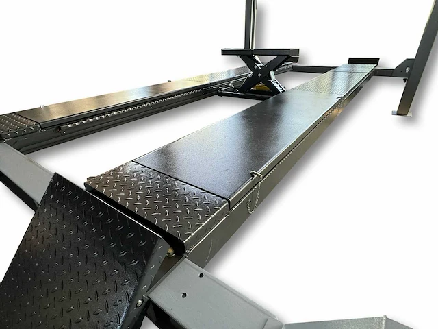 2025 tyreon tpl5500a - 4 koloms uitlijnhefbrug 5t met lucht hydraulische rolkrik (2,5t) en led rijbaanverlichting - afbeelding 6 van  16