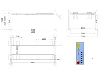 2025 tyreon tpl5500a - 4 koloms uitlijnhefbrug 5t met lucht hydraulische rolkrik (2,5t) en led rijbaanverlichting - afbeelding 8 van  16