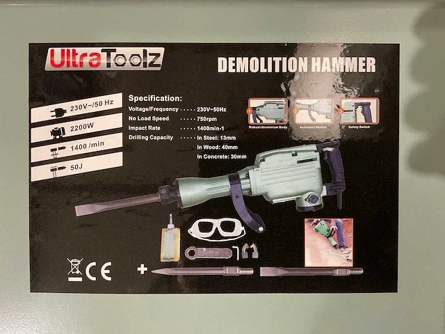 2025 ultratoolz 2200w sloophamer - afbeelding 4 van  6
