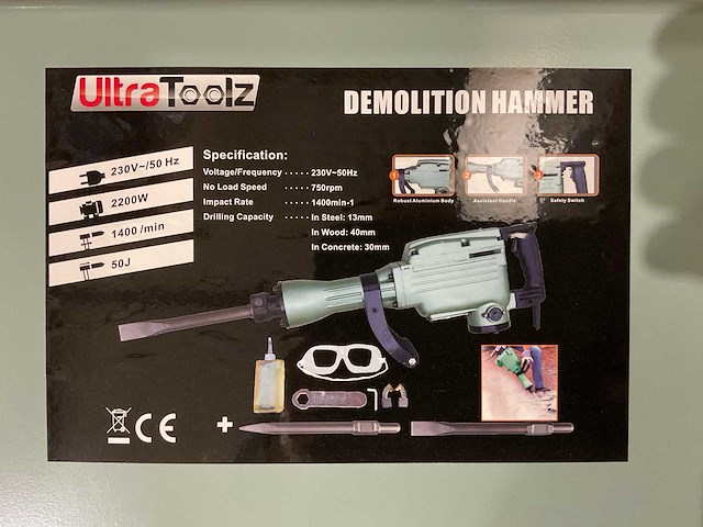 2025 ultratoolz 2200w sloophamer - afbeelding 4 van  6