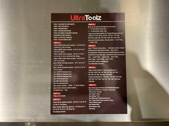 2025 ultratoolz germany 8/7 gereedschapswagen gevuld - afbeelding 4 van  20
