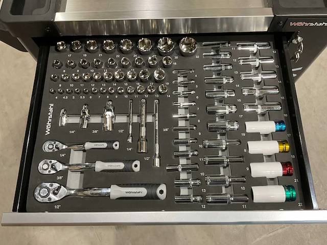 2025 wöhrstahl deutschland 7/7 gereedschapswagen gevuld - afbeelding 3 van  17