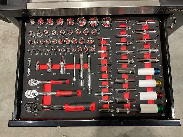 2025 wöhrstahl deutschland 7/7 gereedschapswagen gevuld - afbeelding 3 van  17