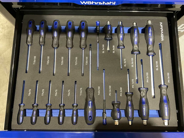 2025 wöhrstahl deutschland 7/7 gereedschapswagen gevuld - afbeelding 7 van  17