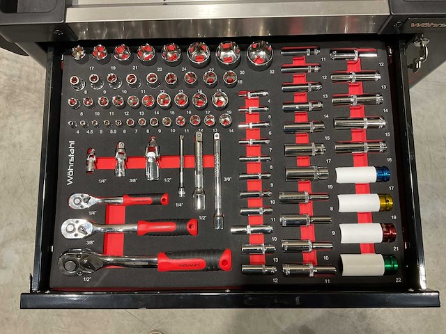 2025 wöhrstahl deutschland 7/7 gereedschapswagen gevuld - afbeelding 11 van  17