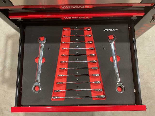 2025 wöhrstahl deutschland 7/7 gereedschapswagen gevuld - afbeelding 13 van  16