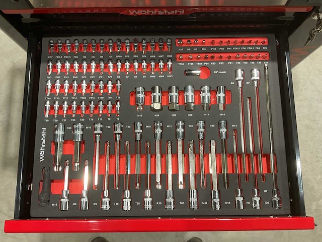 2025 wöhrstahl deutschland 7/7 gereedschapswagen gevuld - afbeelding 3 van  16