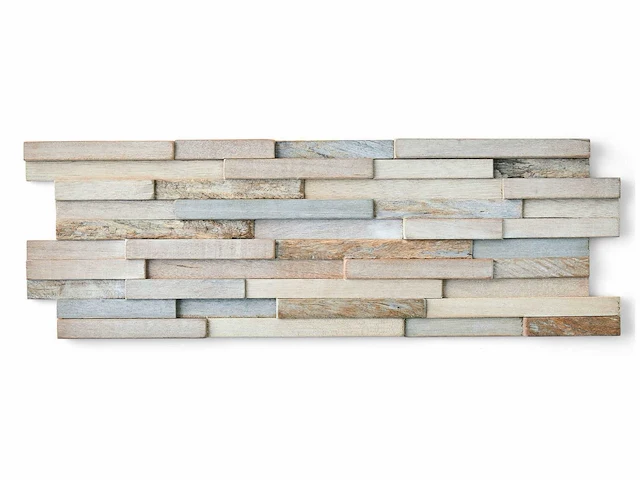 20,5 m² wandpaneel boho white shoreahout - afbeelding 1 van  4