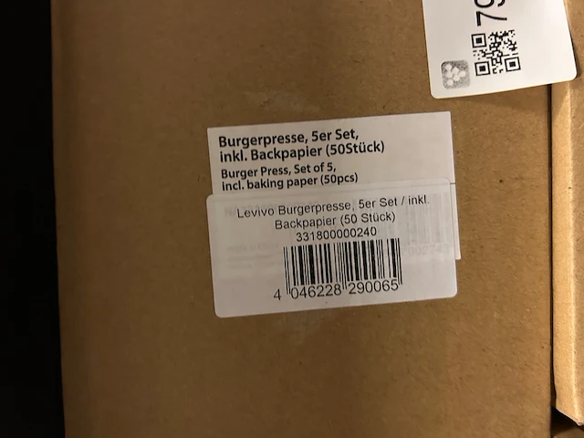 20x 5-delige hamburgerpersset met 50 antiaanbakvellen levivo - afbeelding 6 van  7