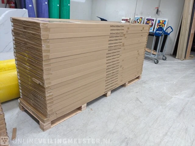 20x akoestisch wandpaneel pvc 3 zijdig 240x60, wit, bouwjaar 2024 - afbeelding 2 van  2