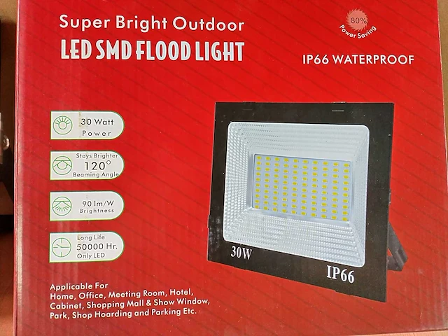 20x led floodlicht 30 watt - afbeelding 4 van  7