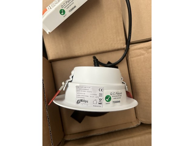 20x led inbouwspot/down light met led driver 8.5w 5000k ellipz lighting, dl304u0095 - afbeelding 4 van  4