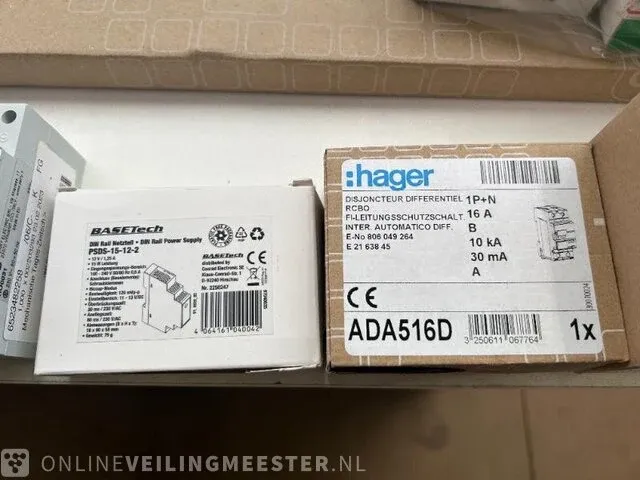 20x schakelmateriaal w.o. differentieelschakelaars basetech, hager, eaton - afbeelding 4 van  10