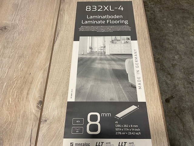 21,7m² 832xl-4 kliklaminaat oak rustic beige - afbeelding 6 van  9