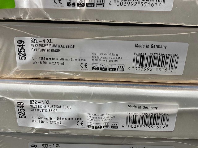 21,7m² 832xl-4 kliklaminaat oak rustic beige - afbeelding 8 van  9