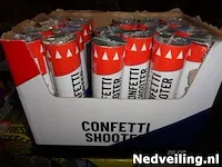 21x confetti shooter 20cm rood wit blauw