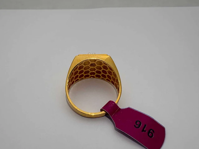 22 karaats geelgouden trouwring - afbeelding 3 van  3